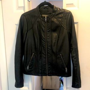 Black faux leather jacket